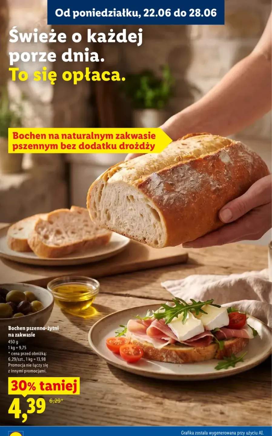 Chleb bochen pszenno-żytni na zakwasie