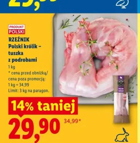 Polski królik - tuszka z podrobami Rzeźnik