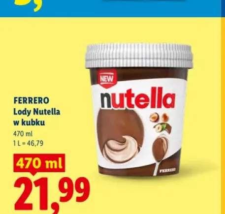 Lody Nutella Ferrero w kubku
