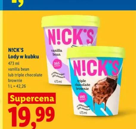 Lody w kubku N!CK'S vanilla bean +1 wariant