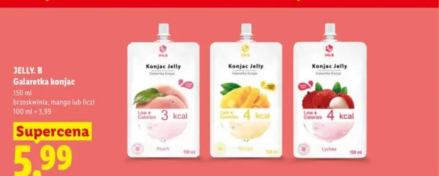 Galaretka konjac Jelly. B brzoskwinia +2 warianty