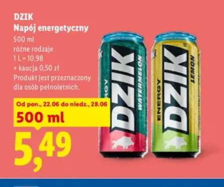 Napój energetyczny Dzik Watermelon +1 wariant