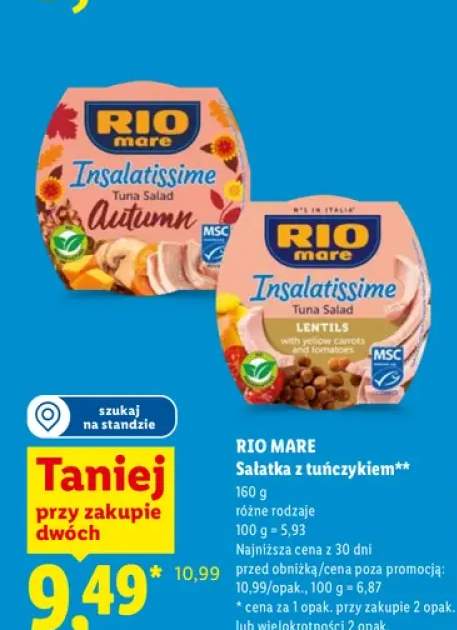 Sałatka z tuńczykiem Rio Mare Insalatissime Autumn +1 wariant