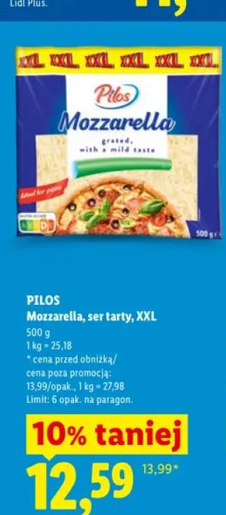 Mozzarella ser tarty XXL Pilos