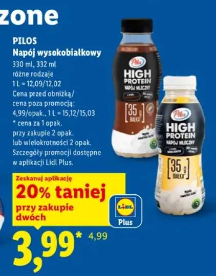 Napój wysokobiałkowy Pilos czekoladowy +1 wariant