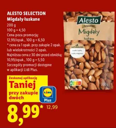 Migdały łuskane Alesto Selection