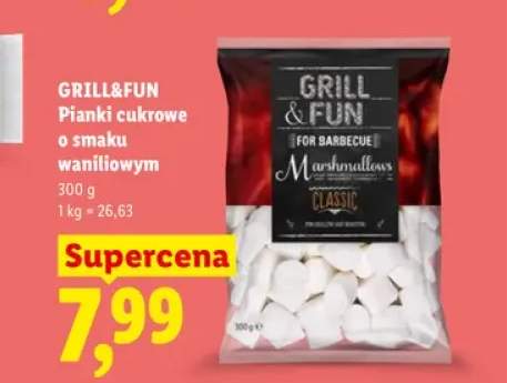 Pianki cukrowe o smaku waniliowym Grill&Fun
