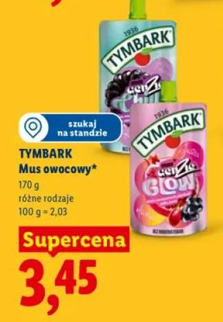 Mus owocowy Tymbark Glow +1 wariant