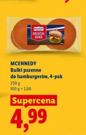 Bułki pszenne do hamburgerów McEnnedy 4-pak