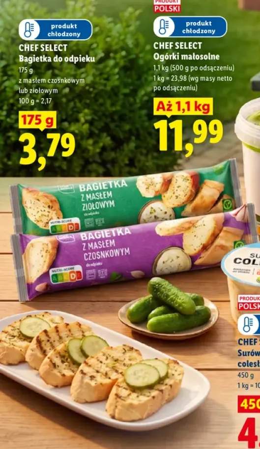 Bagietka do odpieku Chef Select z masłem ziołowym +1 wariant