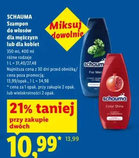 Szampon do włosów dla mężczyzn Schauma For Men +1 wariant