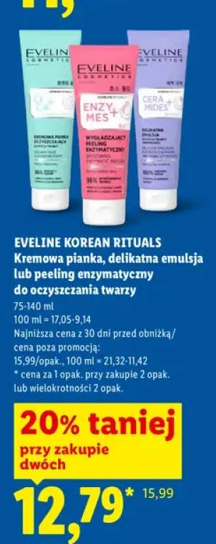 Kremowa pianka do oczyszczania twarzy Eveline Korean Rituals +2 warianty