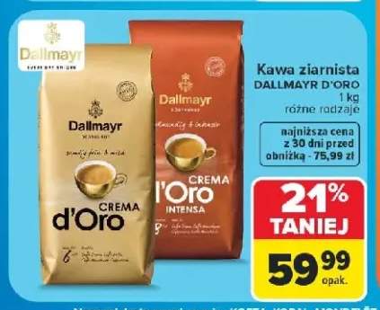 Kawa ziarnista Dallmayr d'Oro