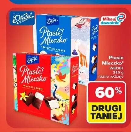 Pianki Ptasie Mleczko Śmietankowe E.Wedel +1 wariant