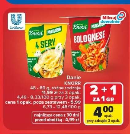 Danie Makaron Bolognese Knorr +1 wariant