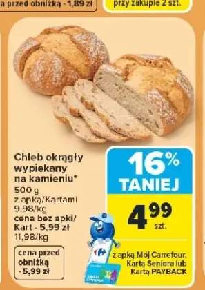 Chleb okrągły wypiekany na kamieniu
