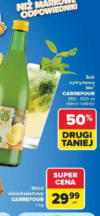 Sok cytrynowy bio Carrefour