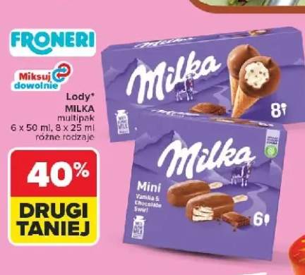 Lody Milka multipak 8-pak +1 wariant