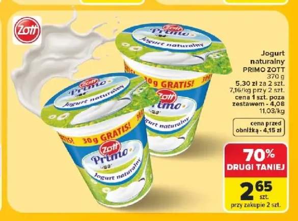 Jogurt naturalny Zott Primo