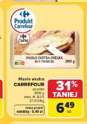 Masło ekstra Carrefour osełka
