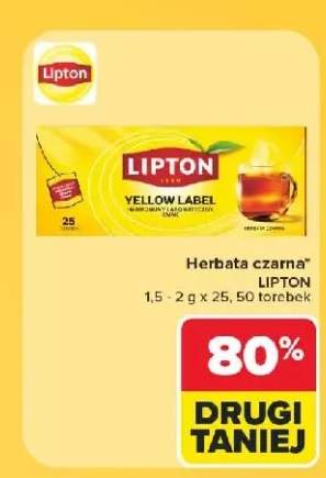 Herbata czarna Lipton Yellow Label 25 torebek +1 wariant