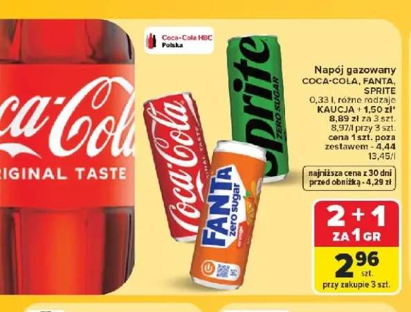 Napój gazowany Coca-Cola +2 warianty