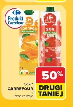 Sok pomarańczowy Carrefour Classic +1 wariant