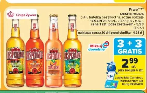 Piwo Desperados Original +3 warianty