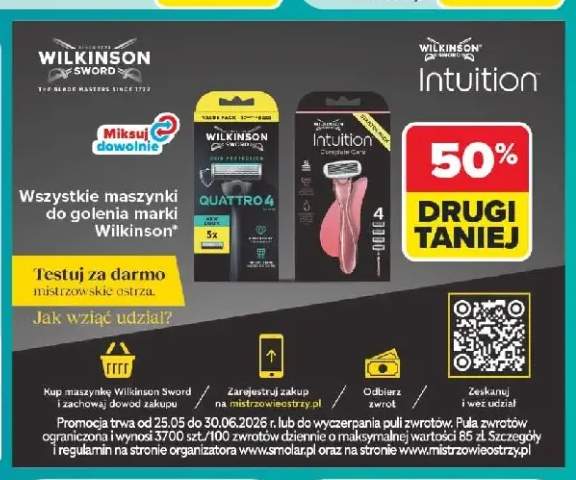 Maszynka do golenia Wilkinson Sword Quattro 4 Titanium Sensitive +2 warianty