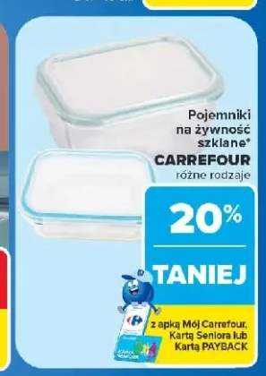Pojemniki na żywność szklane Carrefour