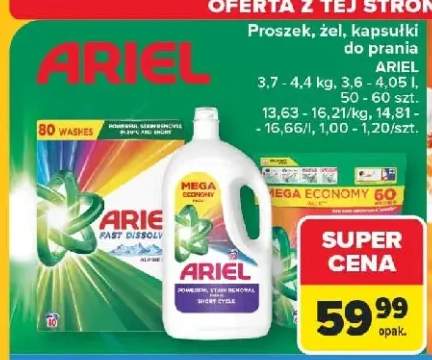 Żel do prania Ariel Touch of Lenor Freshness +2 warianty