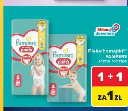 Pieluchomajtki Pampers Pants rozmiar 5 +1 wariant