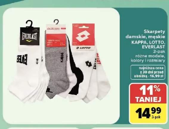 Skarpety damskie męskie Everlast 3-pak +2 warianty