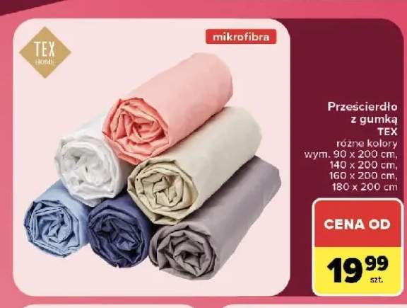 Prześcieradło z gumką mikrofibra TEX