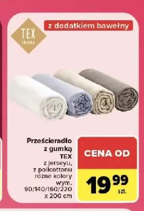 Prześcieradło z gumką z jerseyu TEX +1 wariant