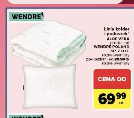 Kołdra i poduszka Wendre Aloe Vera