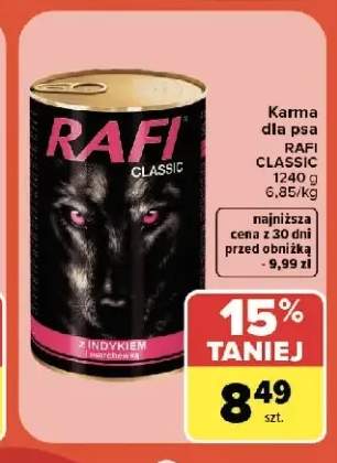 Karma dla psa Rafi Classic z indykiem i marchewką
