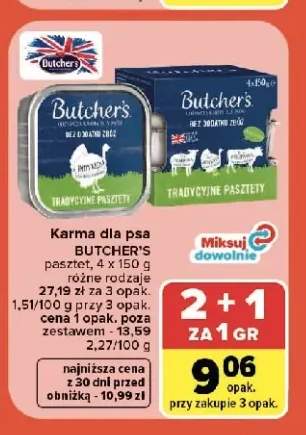 Karma dla psa Butcher's z indykiem 4-pak +1 wariant