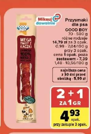 Przysmaki dla psa Good Boy Mega Twist z kaczki