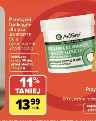 Przekąski funkcjonalne dla psa AniForte na wsparcie w okresie kleszczy