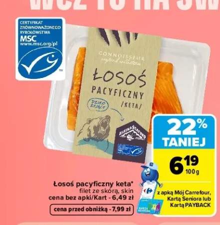 Łosoś pacyficzny keta filet ze skórą Connoisseur