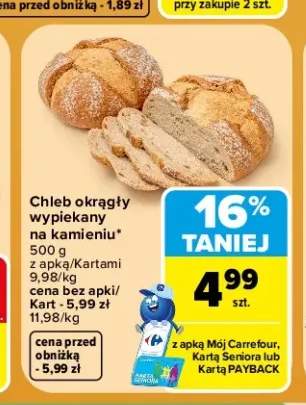 Chleb okrągły wypiekany na kamieniu