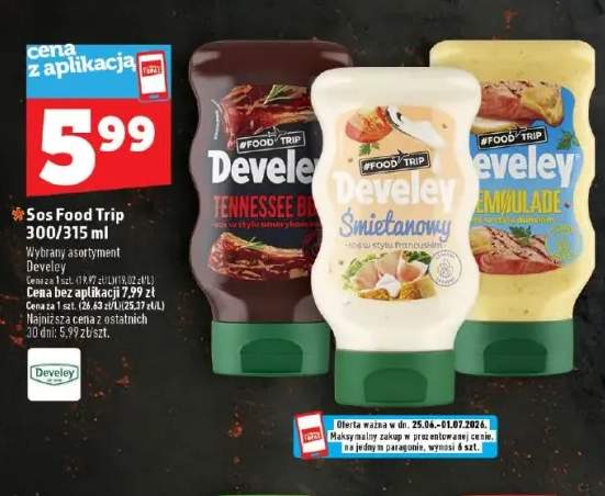 Sos Food Trip Develey +3 warianty