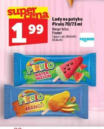 Lody na patyku Pirulo Watermelon +1 wariant