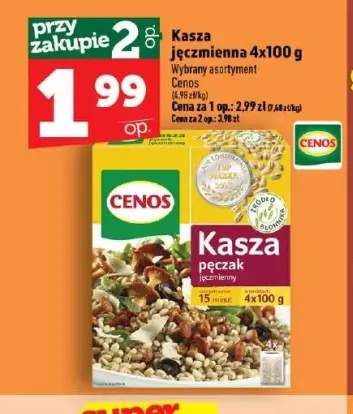 Kasza pęczak jęczmienny Cenos 4-pak 100 g