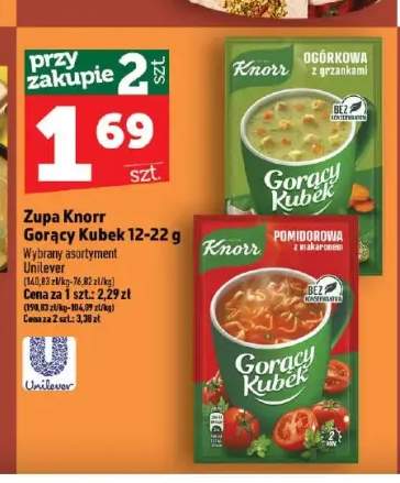 Zupa Gorący Kubek ogórkowa z grzankami Knorr +1 wariant