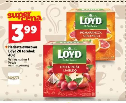 Herbata owocowa ekspresowa Loyd Pomarańcza i Grejpfrut +1 wariant