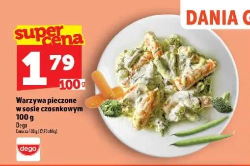 Warzywa pieczone w sosie czosnkowym Dega