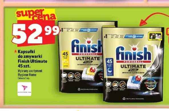 Kapsułki do zmywarki Finish Ultimate Lemon +1 wariant