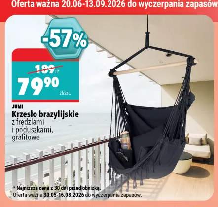 Krzesło brazylijskie Jumi z frędzlami i poduszkami